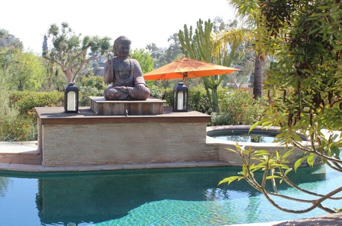 Poolside Sculpture Garden