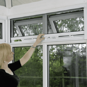 retractable bug screen window